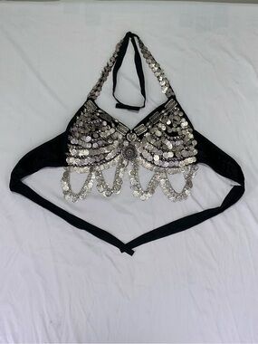 India Arts Velvet Coin Bellydance Bra Top size XL